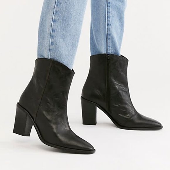 Free People Shoes - Free People Barclay Leather Western Ankle Booties